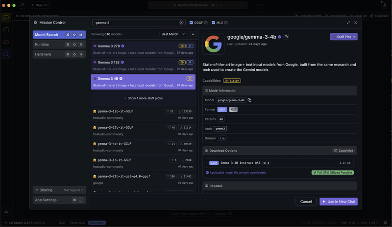 gemma 3 - LM Studio